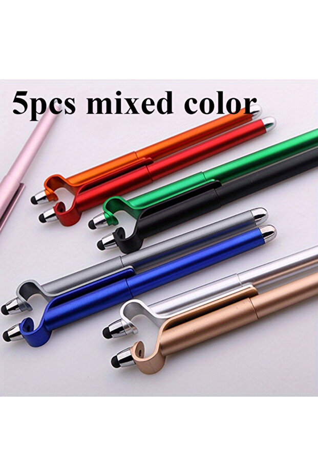 5pcs mixed color 5 Stylus Pens For Capacitive Touch Screens Universal Stylus Ballpoint Pen Phone Sta