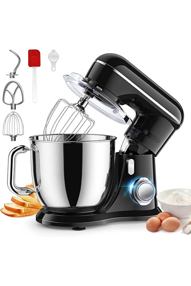 Kitchen Stand Mixer With Stainless Steel 6L Bowl