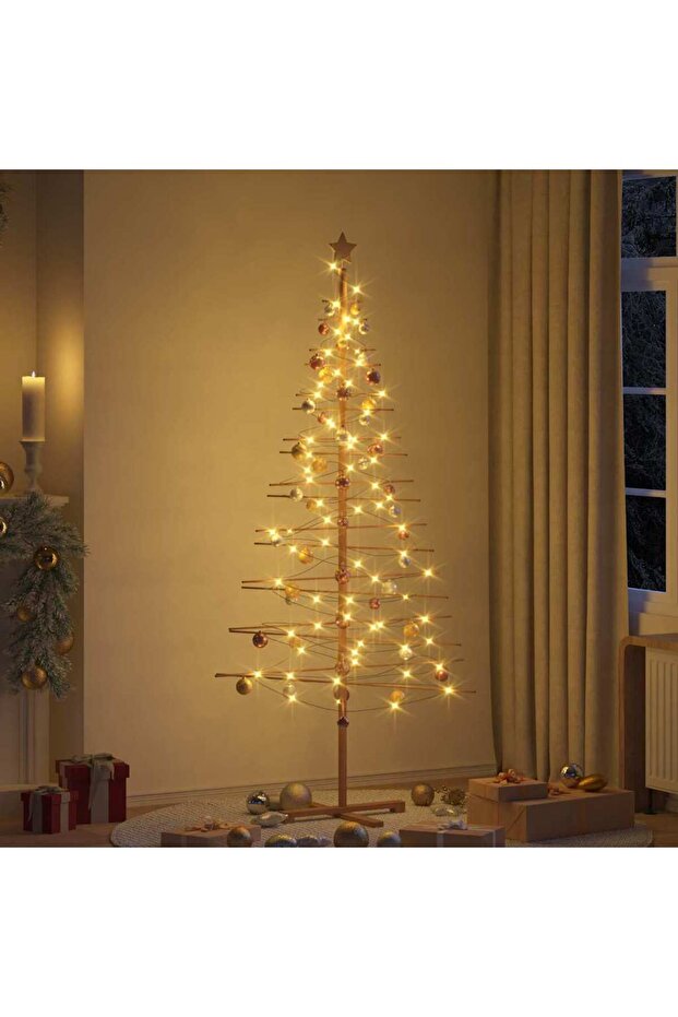 Wooden Christmas Tree with Stand Brown 210 cm Bamboo