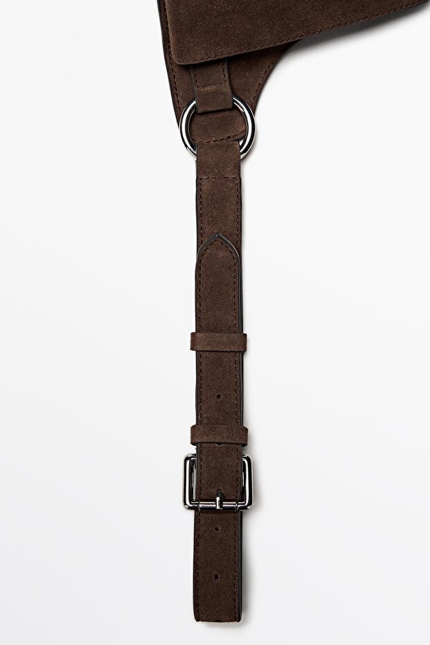 Double compartment leather belt bag - 6