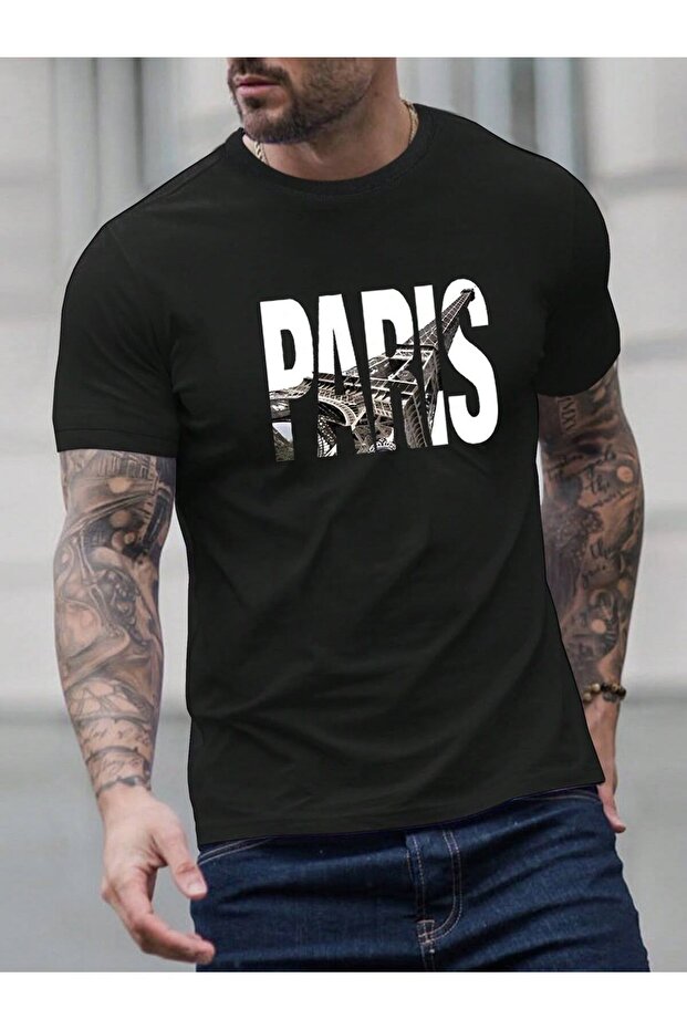 Unisex Text Printed T-Shirt – Round Neck, Short Sleeve, Casual