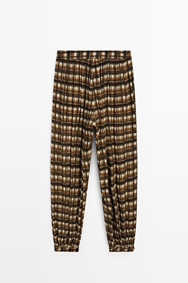 Dökümlü şalvar pantolon - 8