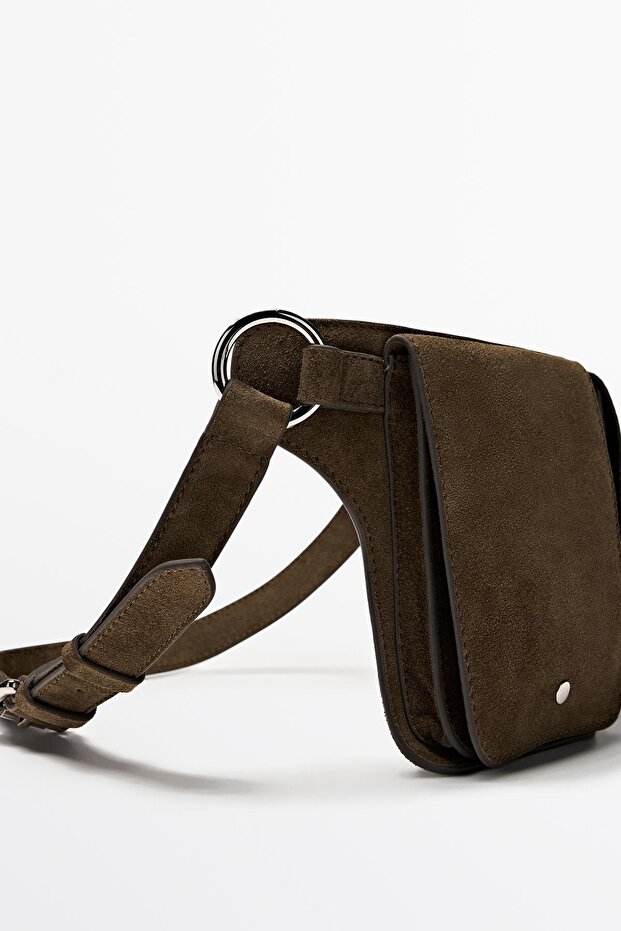 Double compartment leather belt bag - 6