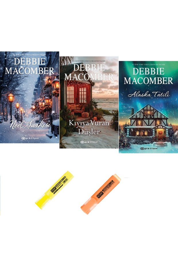 Noel Şarkısı + Kıyıya Vuran Düşler + Alaska Tatili / Debiie Macomber 3 Book Set (2 Pens Hdy)