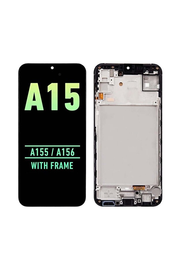 شاشة LCD تعمل باللمس من نوع OLED لهاتف سامسونج جالاكسي A15 مع غطاء (حافظة)
