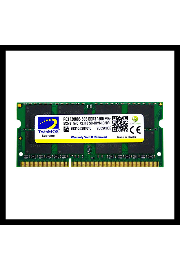 Mdd38gb1600n, 8gb, Ddr3, 1600mhz, 1.5v Notebook Ram