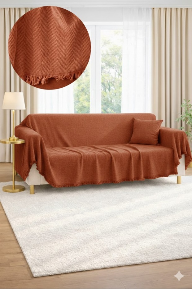 100% Cotton Armrest Covering Sofa Cover 180 X 300 cm - Non-Slip, Anti-Sweat
