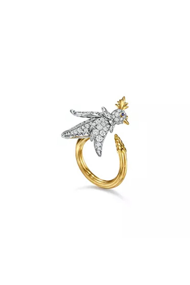 خاتم قابل للتعديل مع شكل طائر - 1