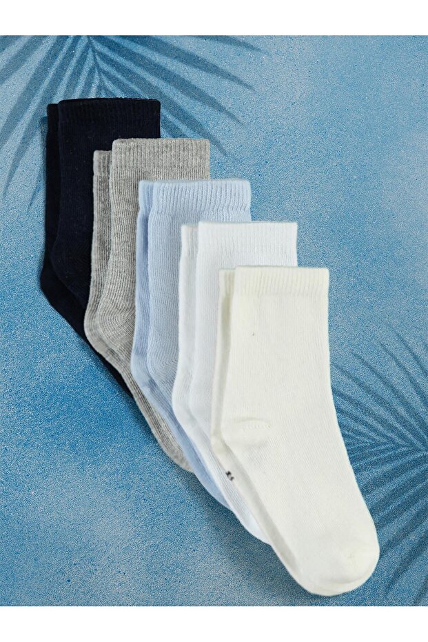 Boy's 5-Pack Socks, Ages 2-11, White