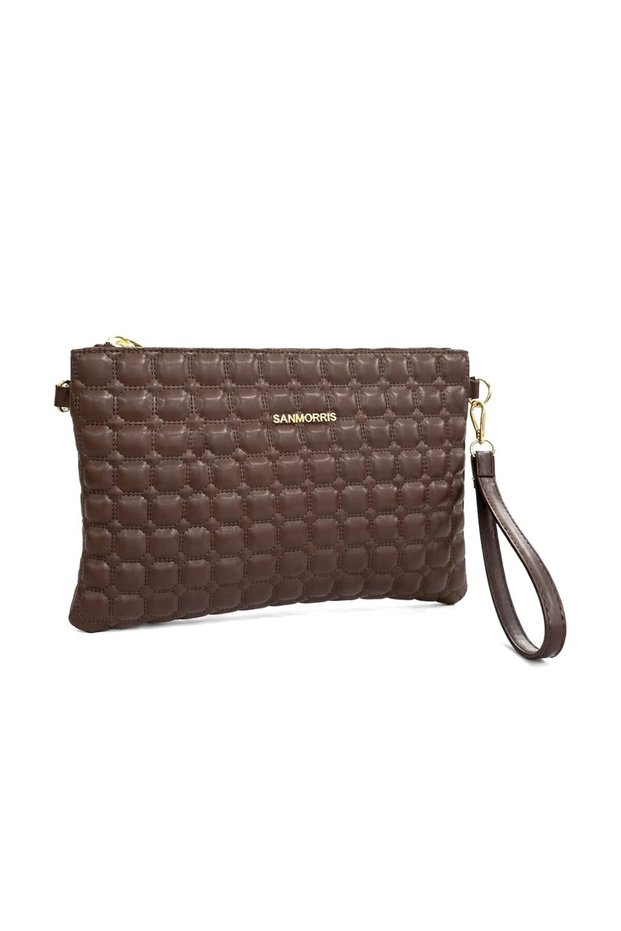 Women's Faux Leather Adjustable Crossbody and Hand Strap Portfolio, Clutch Bag