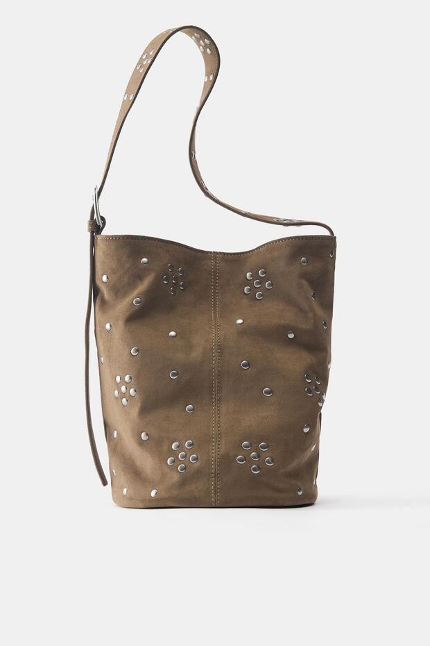 Zımba detaylı shopper çanta - 1