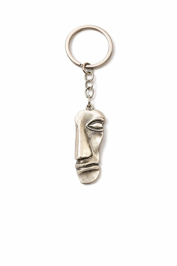 Abstract Face Shaped Metal Figure Keychain – Design Metal Keychain