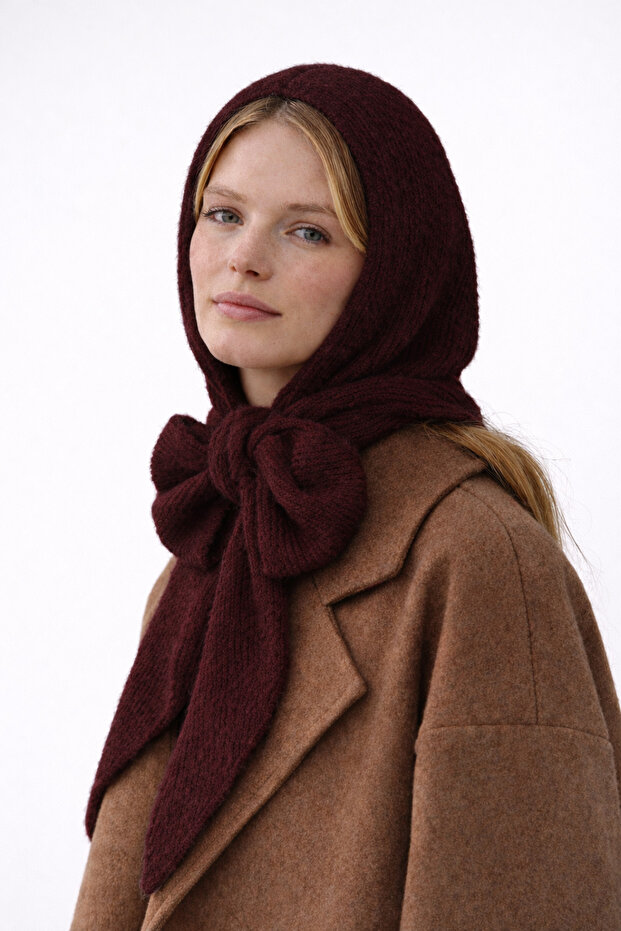 Women's Soft Scarf Balaclava – Winter Beanie and Hat with Neck Collar Detail | 100% Wool - Balaclava