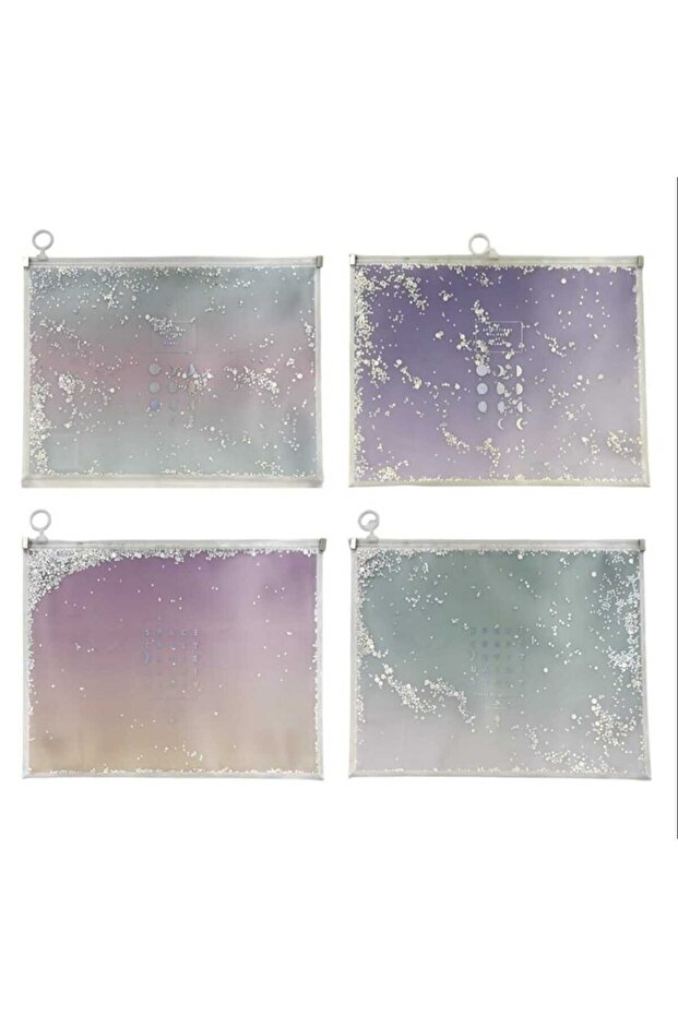 Micro Patterned Zippered Starry File 1 Pc
