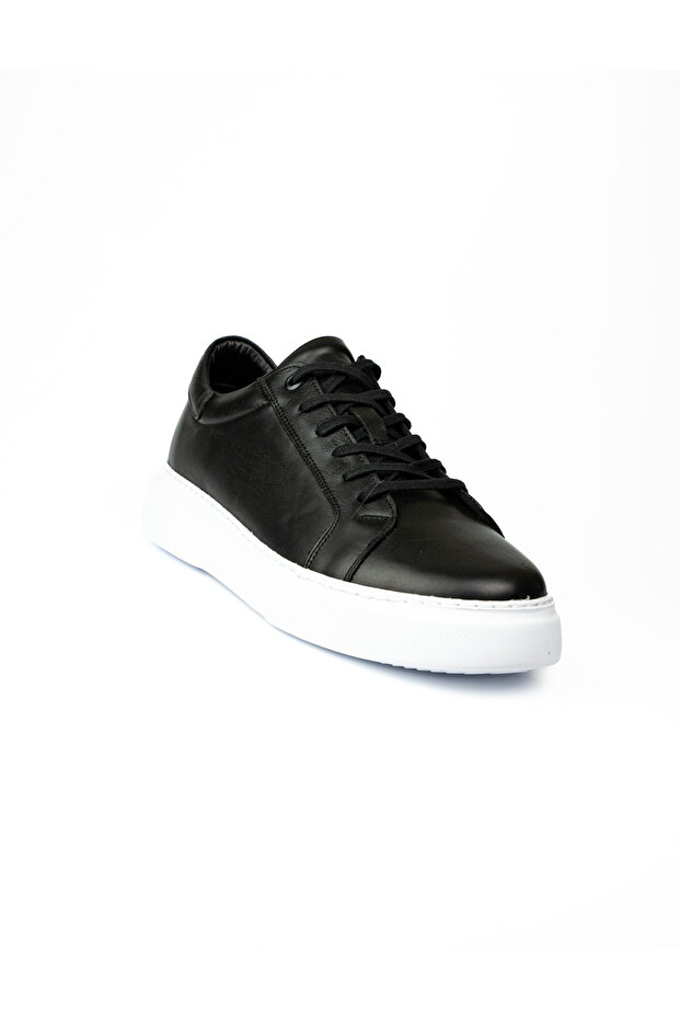 4007 Black Leather Casual Men's Sneaker Shoes