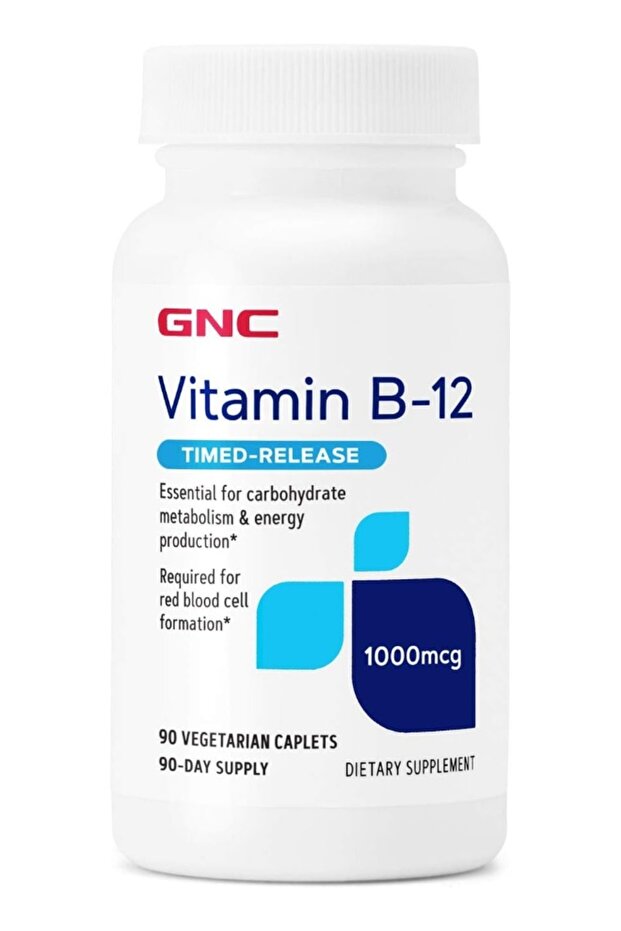 GNC Vitamin B-12 1000 Mcg - 90 Vegetarian Caplets