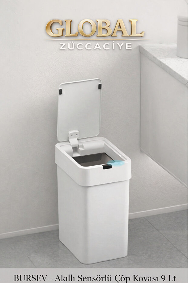 - Akıllı Sensörlü Çöp Kovası 9 Lt - 1