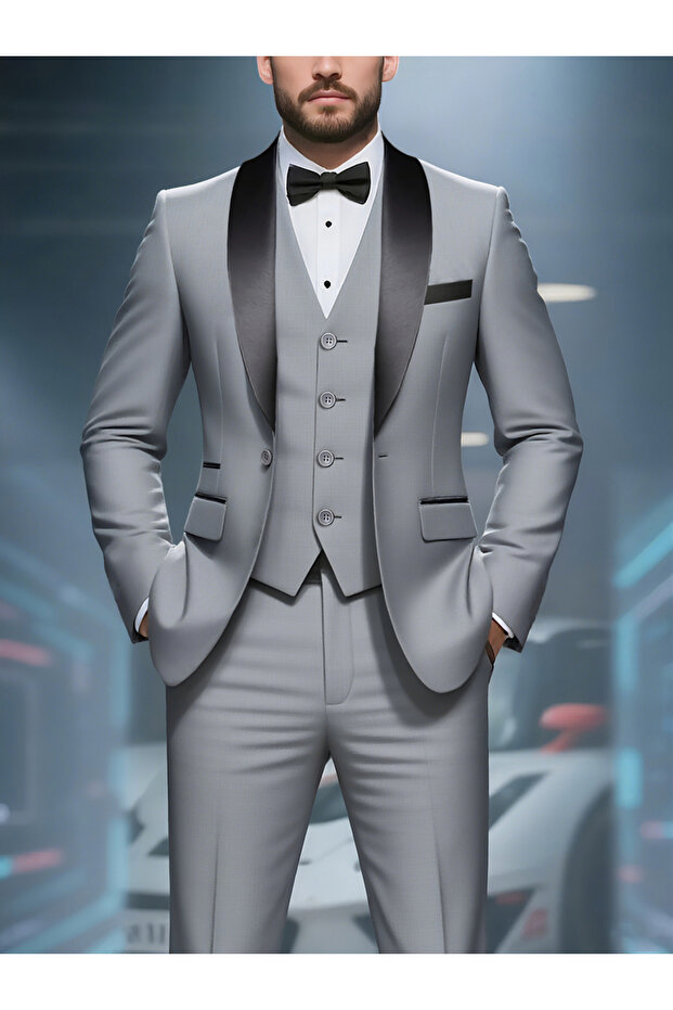 3-Piece Suit Tailored Blazer, Waistcoat and Trousers Set