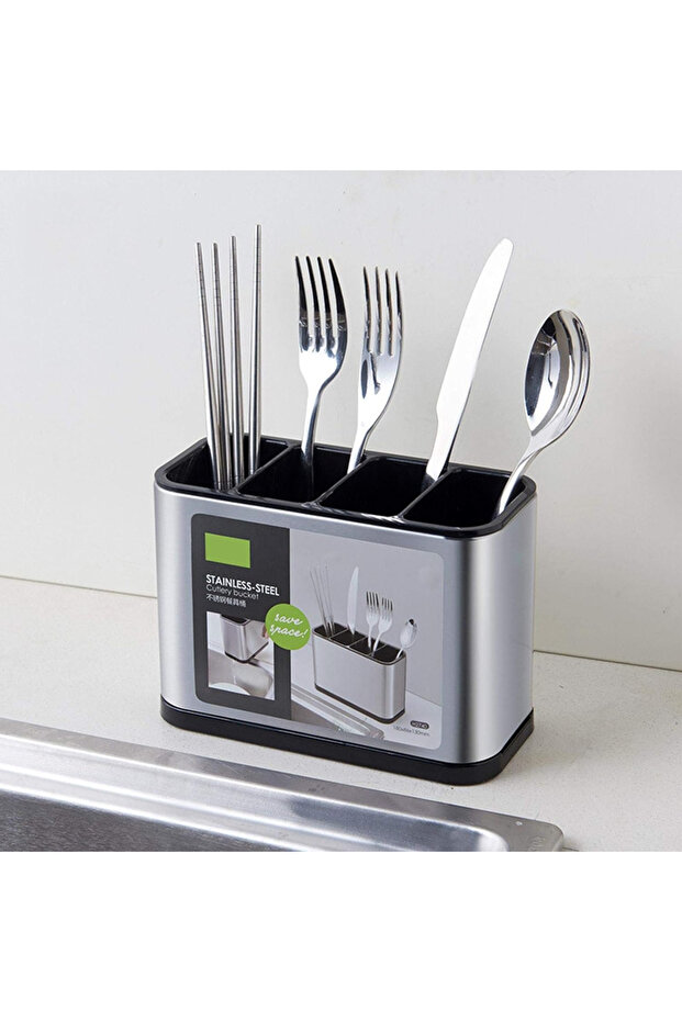 Kitchen Cutlery Holder, Stainless Steel Cutlery Holder, Cutlery Drainer, Kitchen Utensil Holder