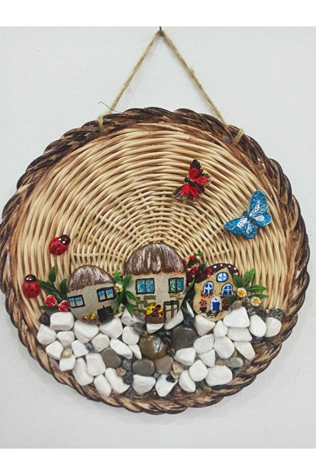 Taş Bambu Duvar Tabağı - 3