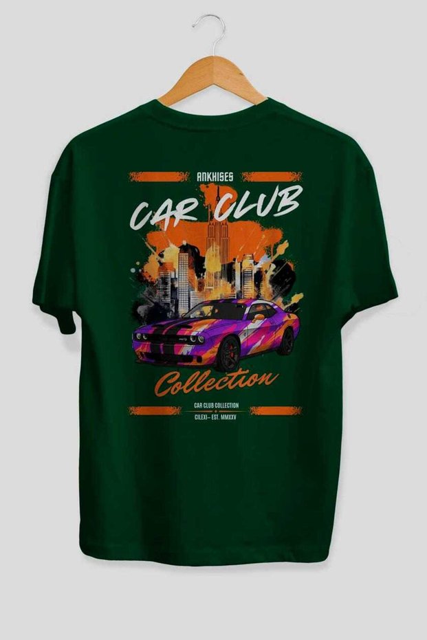 Araba Club Series 22 Back Printed Green Oversize T-Shirt 100% Cotton Men Women