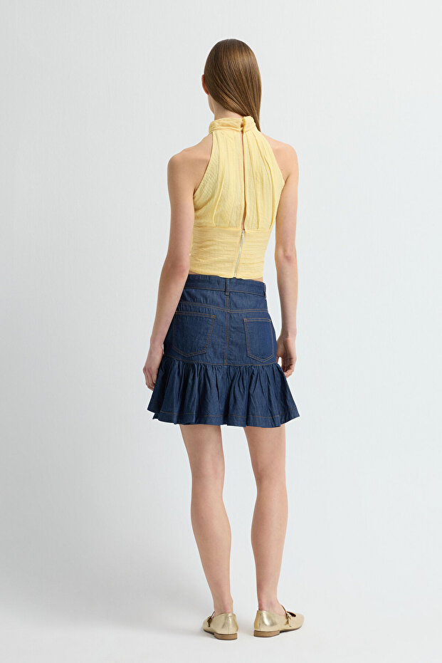 Kolsuz Piliseli Bluz - 5