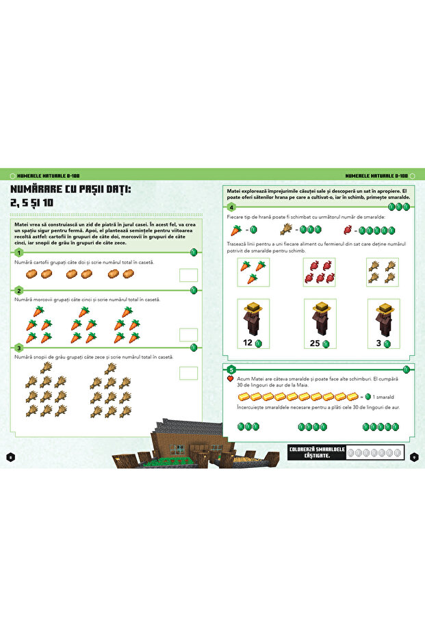 Minecraft - Math notebook 7-8 years old - 5