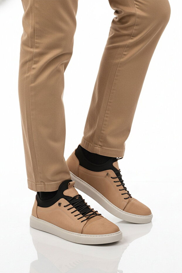 Sand Nubuck Genuine Leather Orthopedic Men's Casual Shoes 818 m