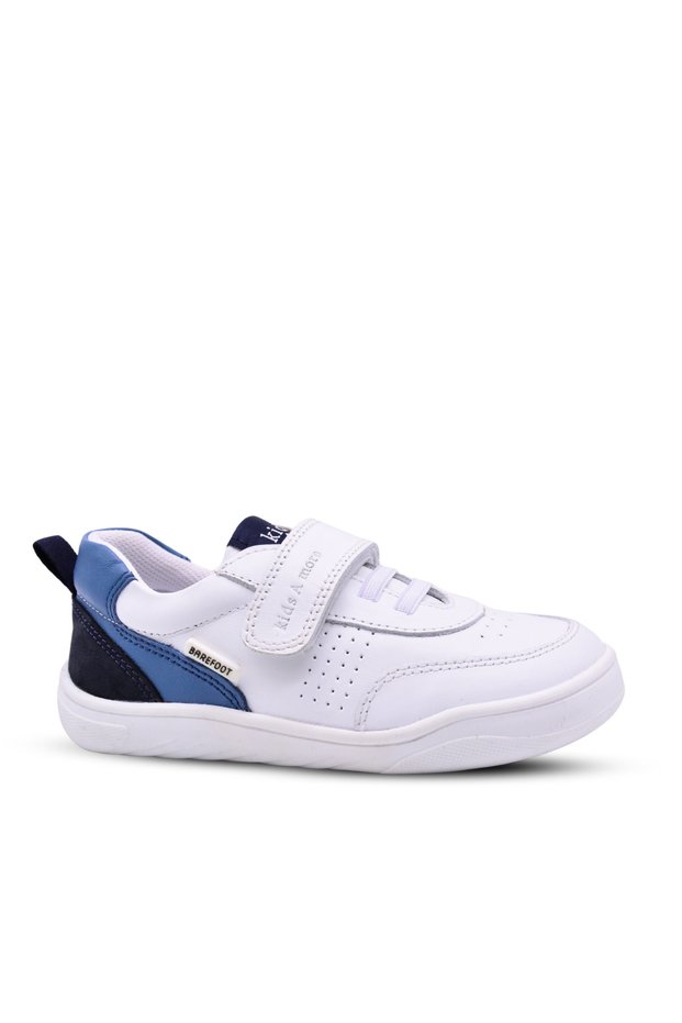Naturis Boys' Genuine Leather Barefoot White Color Casual Shoes