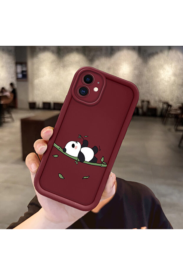 Silicone Material Shockproof Phone Case Panda Pattern Compatible with iPhone 12 - 1