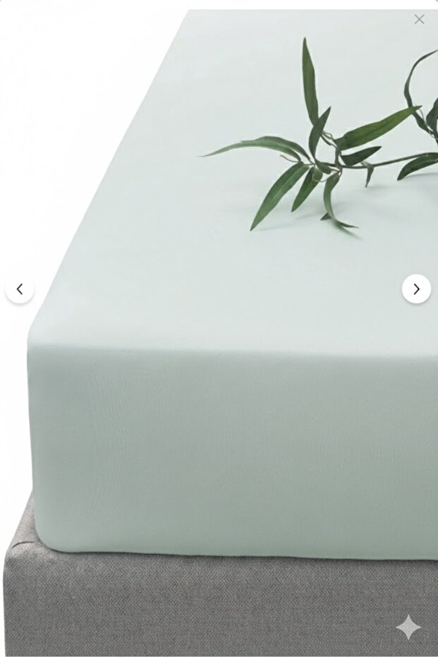 Fitted Combed Cotton Bed Sheet 160*200+30 cm Water Green