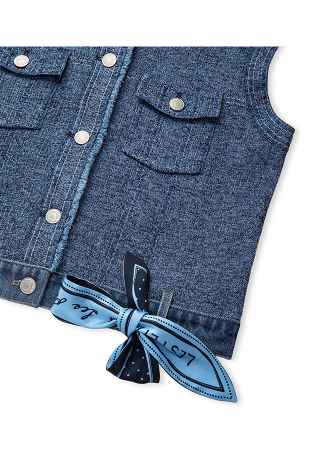 Denim mix triko yelek - 4