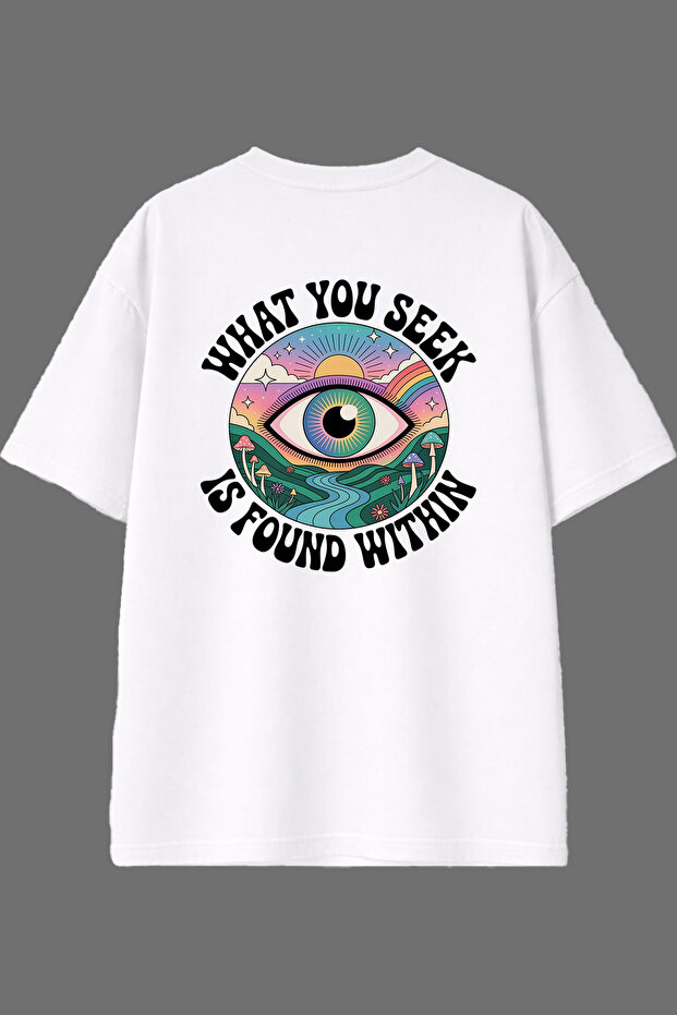 What You Design White Oversize T-Shirt with Back Print