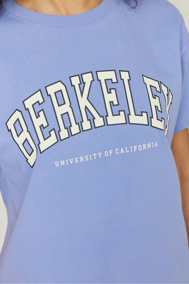 Kadın Baskılı Basic T-shırt - 7