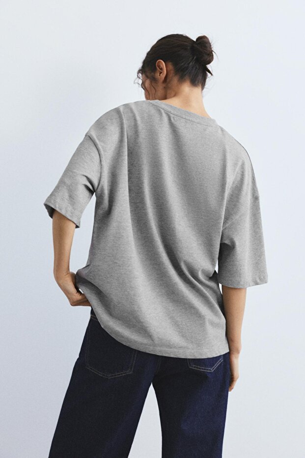 Oversize kısa kollu t-shirt - 5