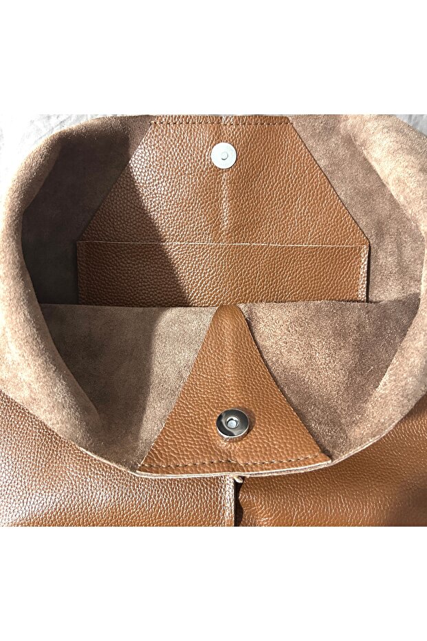 Taba Hakiki Deri Omuz Çantası - 2