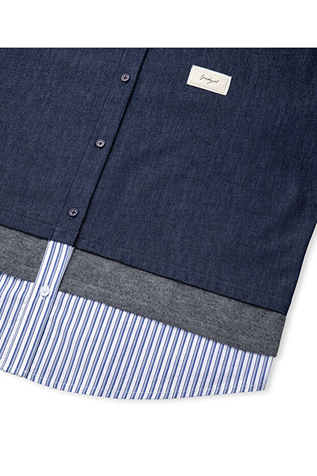 Kontrast katmanlı sweatshirt - 4