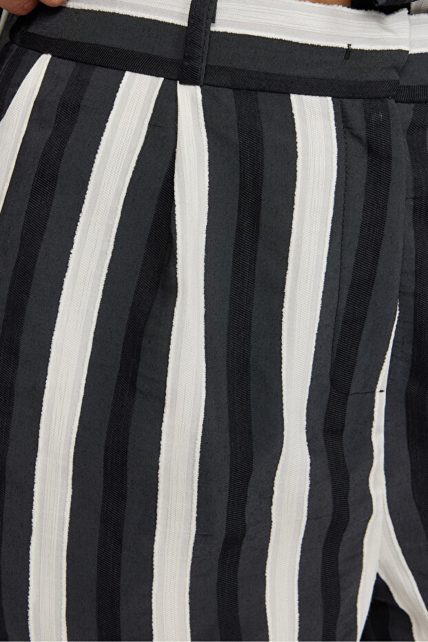 Kadın Çizgili Şort - 7