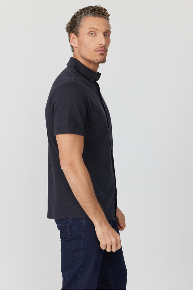 قميص رجالي بياقة بأزرار - 4