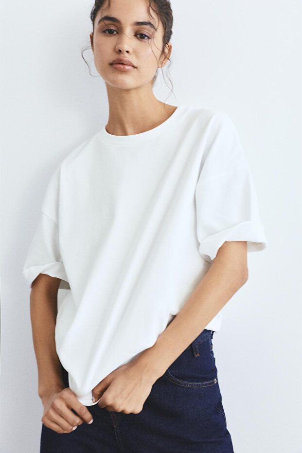 Oversize kısa kollu t-shirt - 2