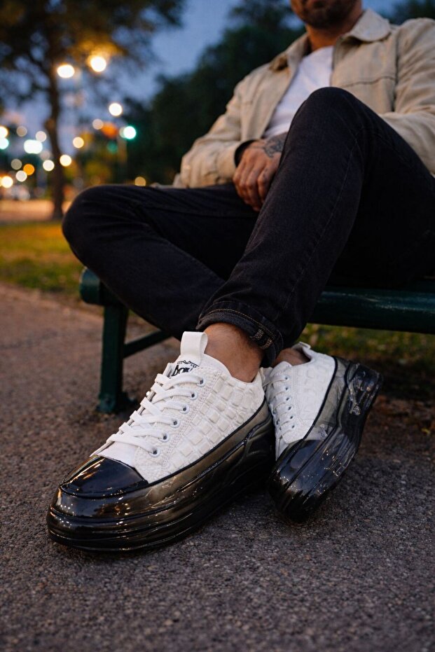 DERİ ŞIK SNEAKER AYAKKABI - 2