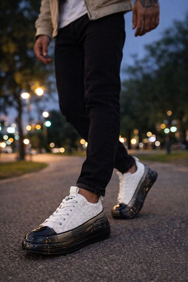 DERİ ŞIK SNEAKER AYAKKABI - 3