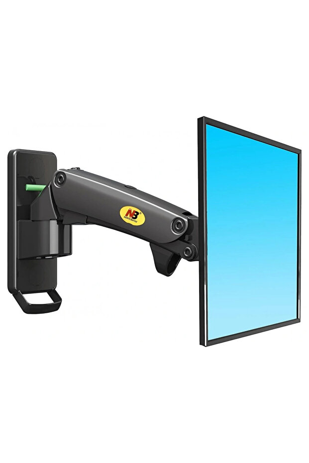 F120 17–27" Vesa Compatible Full Motion Black Wall Mount with Gas Spring