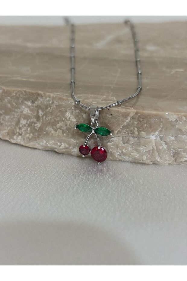 Kiraz Çelik Kolye - 1