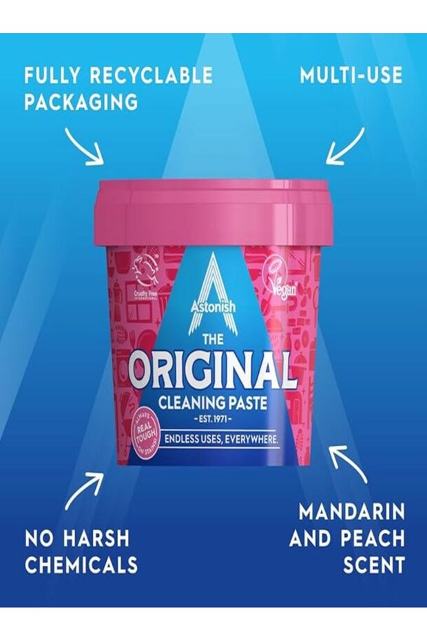 The Original Cleaning Paste, Multi-Purpose, No Chemicals, Mandarin & Peaches Scent, 500g