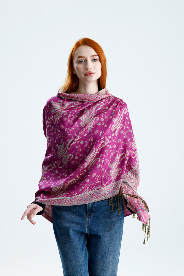 Royale Passage Series Shoulder Shawl / Woven Cashmere Shawl Double-Sided Premium Shoulder Shawl