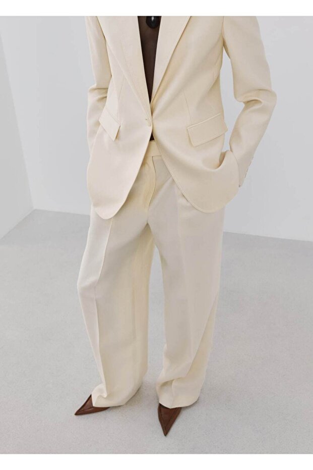 Lyocell düşük bel pantolon - 1