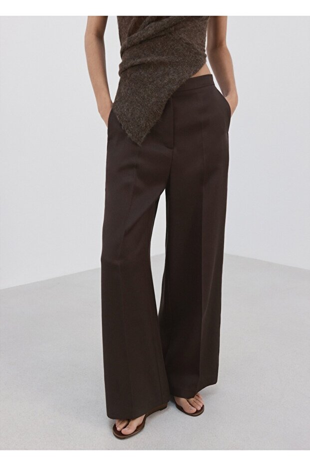 High-waisted lyocell pants - 1
