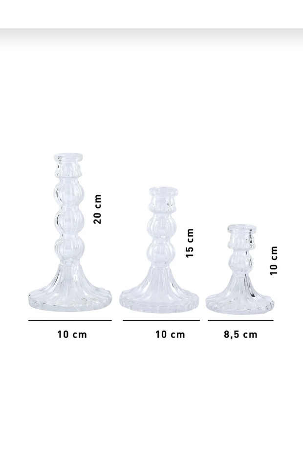 3lü cam şamdan - 4