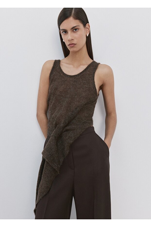 High-waisted lyocell pants - 6